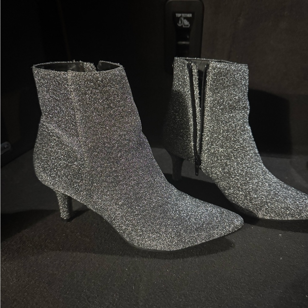 Like new Silver Ankle Boots